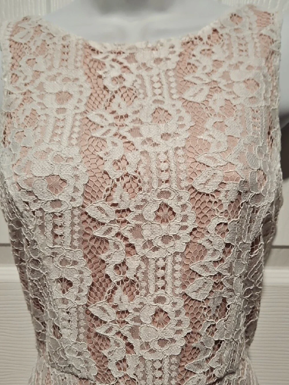 Speechless Ivory Lace Mini Dress with Nude Lining - Picture 2 of 4